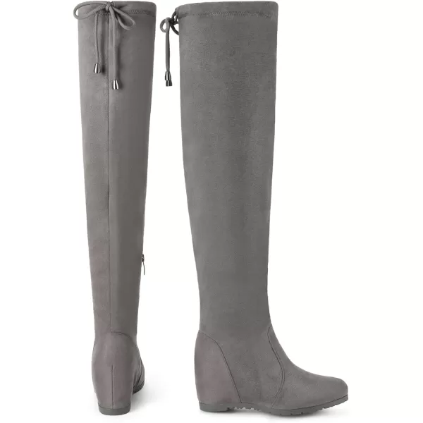 imageDREAM PAIRS Womens Over The Knee Thigh High Wedge Heel BootsGreyleggy