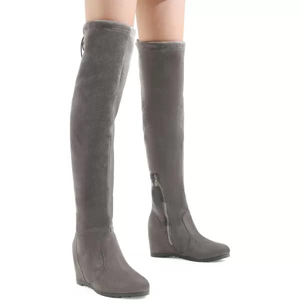 imageDREAM PAIRS Womens Over The Knee Thigh High Wedge Heel BootsGreyleggy