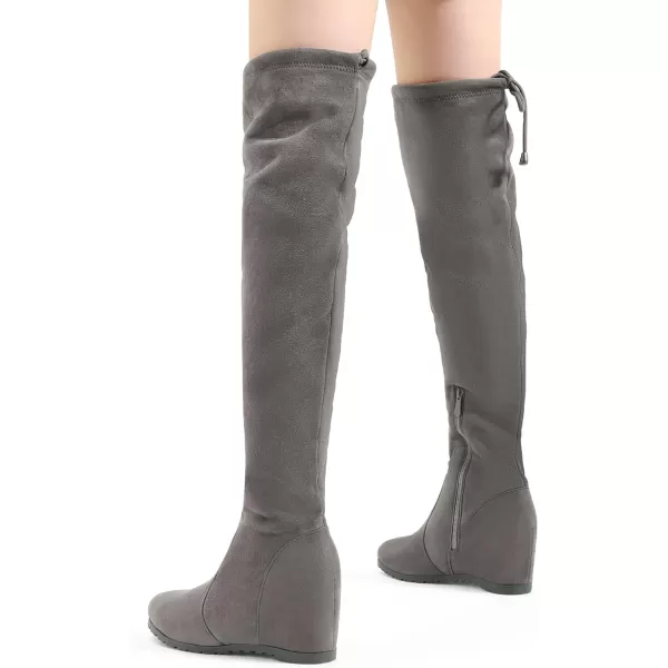 imageDREAM PAIRS Womens Over The Knee Thigh High Wedge Heel BootsGreyleggy