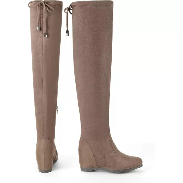 imageDREAM PAIRS Womens Over The Knee Thigh High Wedge Heel BootsKhakileggy