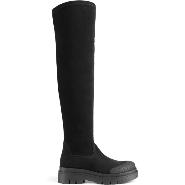 imageDREAM PAIRS Womens Patform Over The Knee Thigh High Boots Stretch Soft Chunky Lug Sole Fall Long BootsDREAM PAIRS Womens Patform Over The Knee Thigh High Boots Stretch Soft Chunky Lug Sole Fall Long Boots