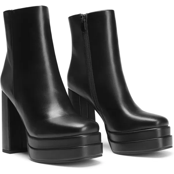 imageDREAM PAIRS Womens Platform Ankle Boot High Chunky Heels Square Toe Comfort Party Dress Booties Shoes for WomenBlack