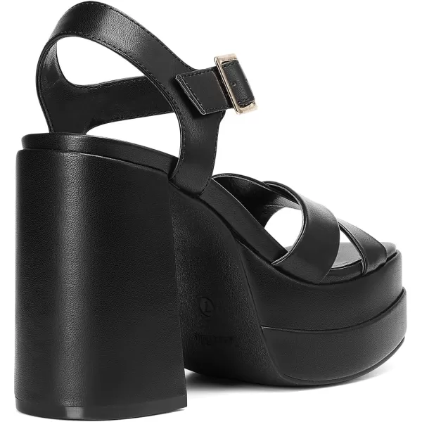 imageDREAM PAIRS Womens Platform Chunky Heels Square Open Toe Ankle Strap High Heeled Sandals Y2K Shoes for Party BrunchBlack