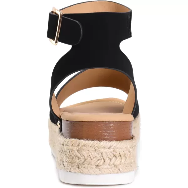 imageDREAM PAIRS Womens Platform Espadrilles Casual Ankle Strap Wedge Sandals Comfortable Dressy Summer ShoesBlacknubuck