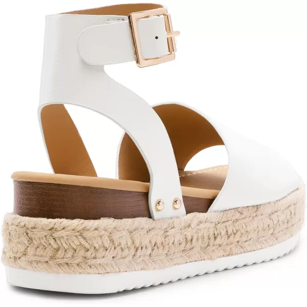 imageDREAM PAIRS Womens Platform Espadrilles Casual Ankle Strap Wedge Sandals Comfortable Dressy Summer ShoesWhitepu
