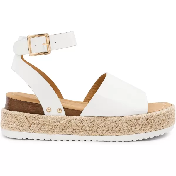 imageDREAM PAIRS Womens Platform Espadrilles Casual Ankle Strap Wedge Sandals Comfortable Dressy Summer ShoesWhitepu