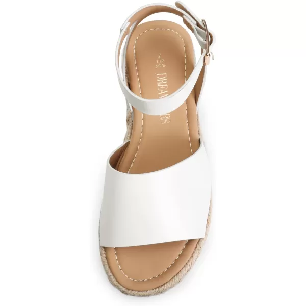 imageDREAM PAIRS Womens Platform Espadrilles Casual Ankle Strap Wedge Sandals Comfortable Dressy Summer ShoesWhitepu