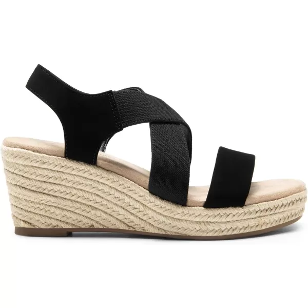 imageDREAM PAIRS Womens Platform Espadrilles Wedge Sandals Slip on Elastic Ankle Strap Sandals for Women Casual Dressy SummerBlacknubuck
