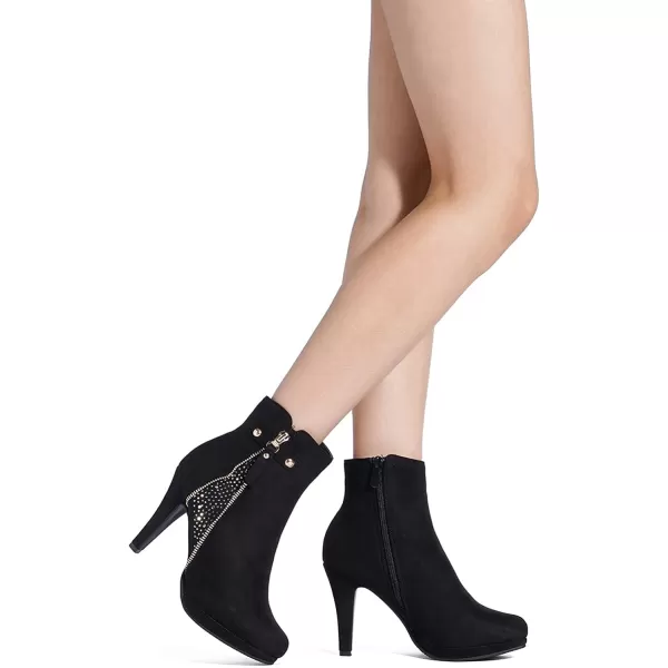 imageDREAM PAIRS Womens Platform High Heel Ankle BootiesBlack1
