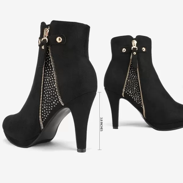 imageDREAM PAIRS Womens Platform High Heel Ankle BootiesBlack1