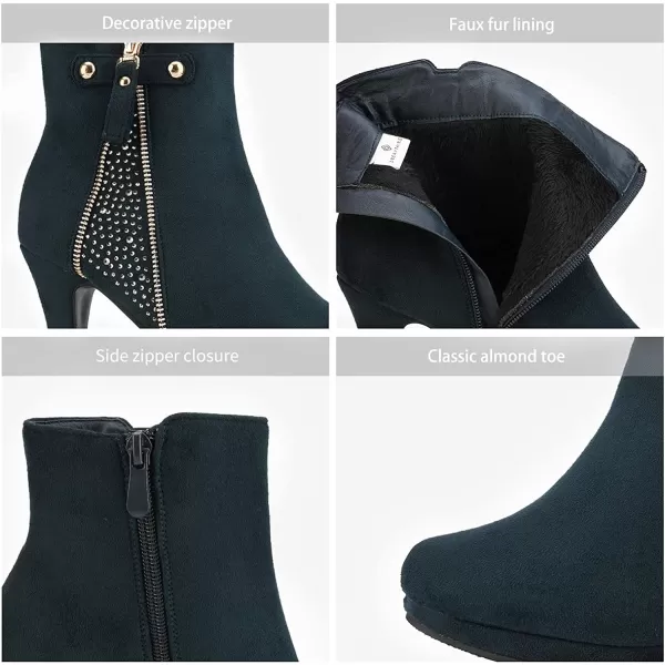 imageDREAM PAIRS Womens Platform High Heel Ankle BootiesDarkBlue1