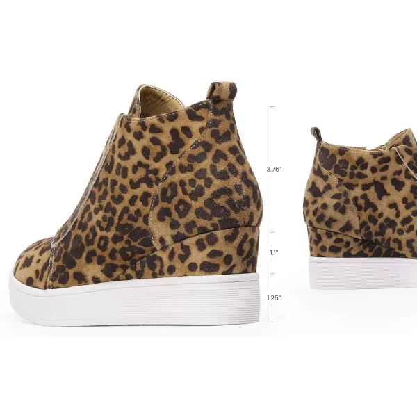 imageDREAM PAIRS Womens Platform Wedge Sneakers Ankle BootiesLeopard