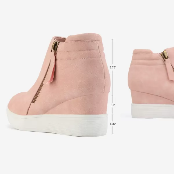 imageDREAM PAIRS Womens Platform Wedge Sneakers Ankle BootiesPink2