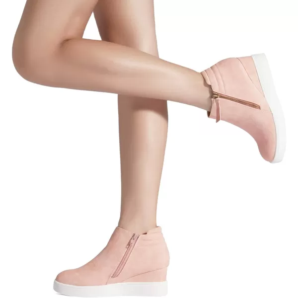 imageDREAM PAIRS Womens Platform Wedge Sneakers Ankle BootiesPink2