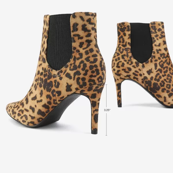 imageDREAM PAIRS Womens Pointed Toe Stiletto High Heel Ankle BootiesKizzy1 Leopard