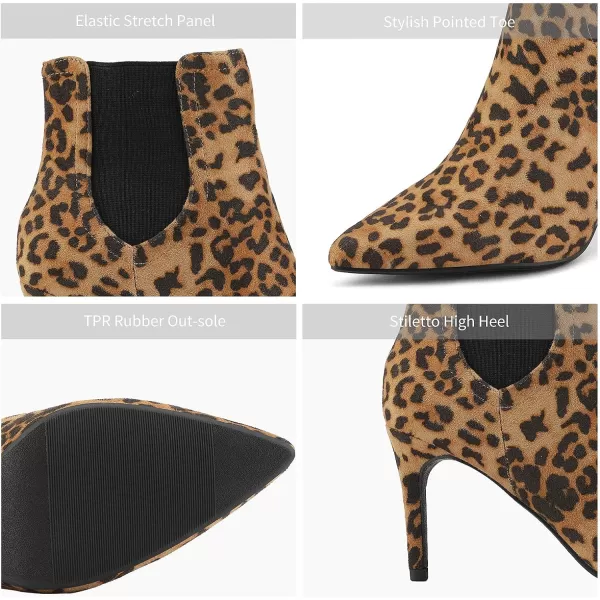 imageDREAM PAIRS Womens Pointed Toe Stiletto High Heel Ankle BootiesKizzy1 Leopard
