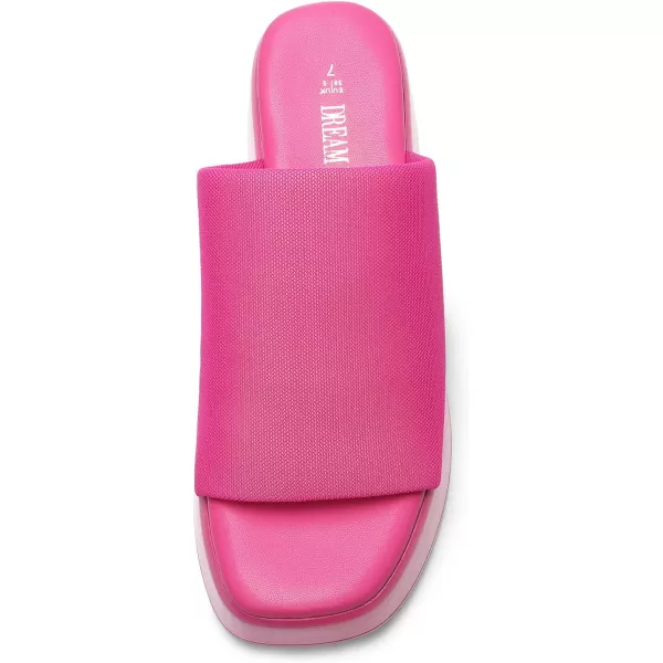 imageDREAM PAIRS Womens Revona Peach Pink Low Wedge Ankle Strap Flats Shoes CasualHot Pink