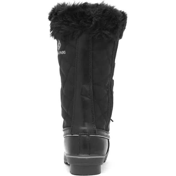imageDREAM PAIRS Womens River1 Mid Calf Waterproof Winter Snow BootsBlack