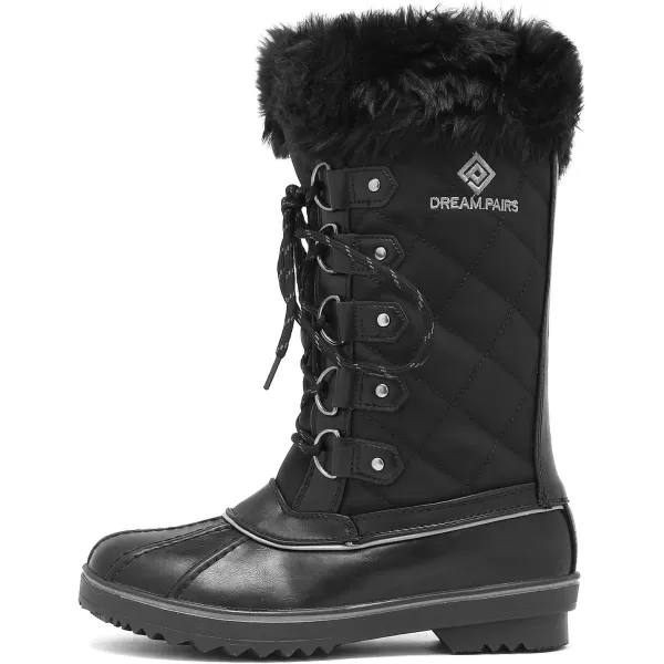 imageDREAM PAIRS Womens River1 Mid Calf Waterproof Winter Snow BootsBlack