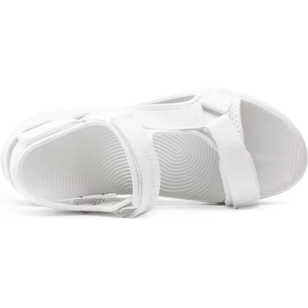 imageDREAM PAIRS Womens Sandals Light Weight Hiking Sandals for Women Comfortable Athletic QuickDrying Walking Water Sandals With Hook And Loop Straps And Soft Insole For Beach Vacation AdventureWhite