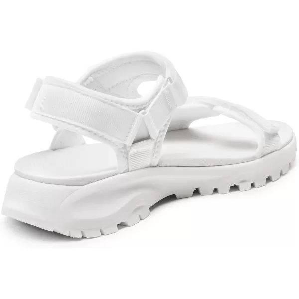 imageDREAM PAIRS Womens Sandals Light Weight Hiking Sandals for Women Comfortable Athletic QuickDrying Walking Water Sandals With Hook And Loop Straps And Soft Insole For Beach Vacation AdventureWhite
