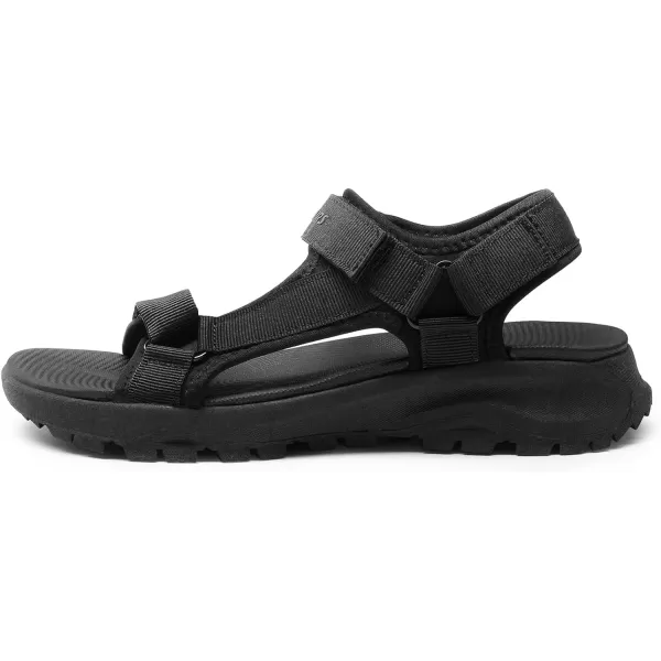 imageDREAM PAIRS Womens Sandals Light Weight Hiking Sandals for Women Comfortable Athletic QuickDrying Walking Water Sandals With Hook And Loop Straps And Soft Insole For Beach Vacation AdventureAll Black