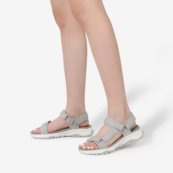 imageDREAM PAIRS Womens Sandals Light Weight Hiking Sandals for Women Comfortable Athletic QuickDrying Walking Water Sandals With Hook And Loop Straps And Soft Insole For Beach Vacation AdventureLight Coffee