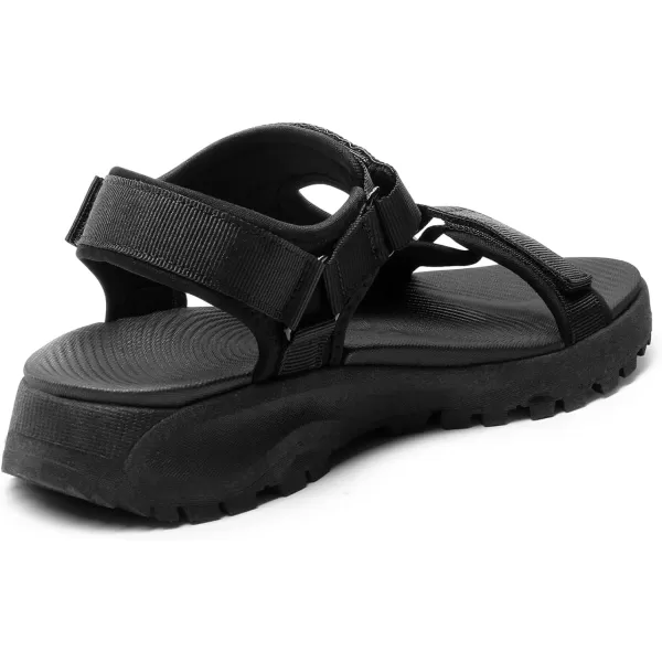 imageDREAM PAIRS Womens Sandals Light Weight Hiking Sandals for Women Comfortable Athletic QuickDrying Walking Water Sandals With Hook And Loop Straps And Soft Insole For Beach Vacation AdventureAll Black