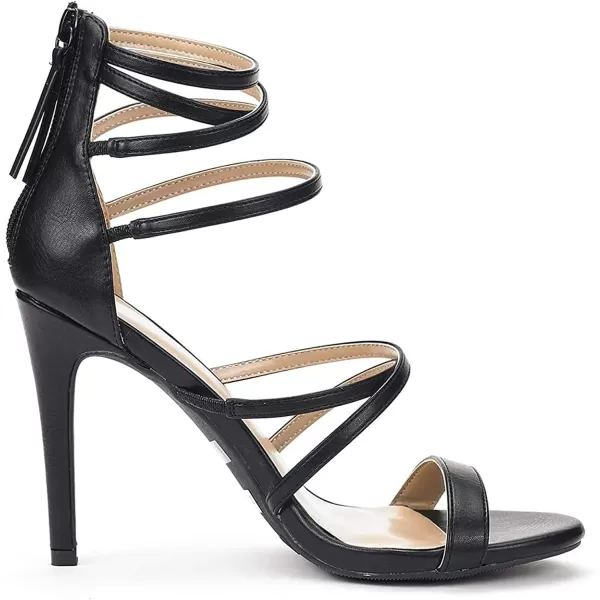 imageDREAM PAIRS Womens Show High Heel Dress Pump SandalsBlack Pu