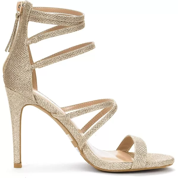 imageDREAM PAIRS Womens Show High Heel Dress Pump SandalsGold Glitter