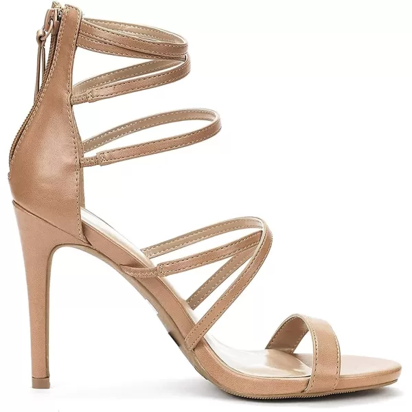 imageDREAM PAIRS Womens Show High Heel Dress Pump SandalsNude Pu