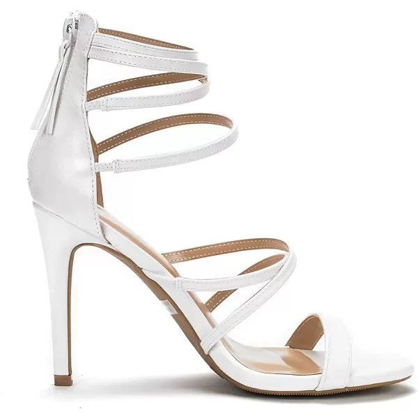 imageDREAM PAIRS Womens Show High Heel Dress Pump SandalsWhite Pu