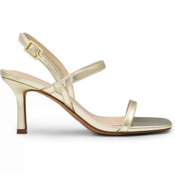 imageDREAM PAIRS Womens Slingback Heels Square Open Toe Strappy Sandals Ankle Strap High Heeled Dressy ShoesGold