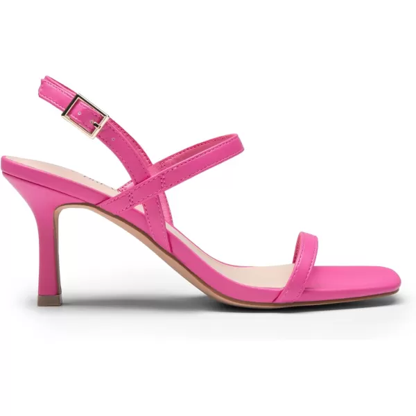 imageDREAM PAIRS Womens Slingback Heels Square Open Toe Strappy Sandals Ankle Strap High Heeled Dressy ShoesHot Pink