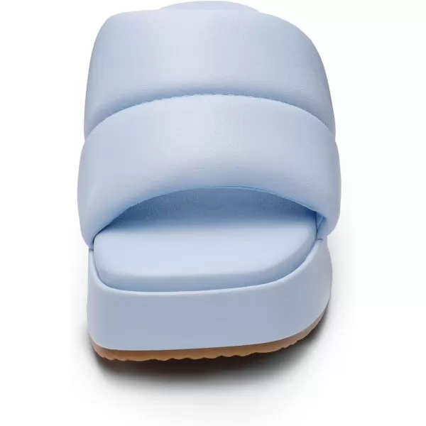 imageDREAM PAIRS Womens Slip on Slides Wedges Platform Cute Walking Comfort SandalsLight Blue