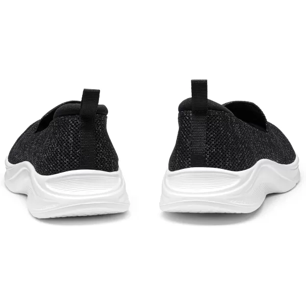 imageDREAM PAIRS Womens Slip on Walking Shoes Lightweight Non Slip Sneakers with Removable Insole  Breathable Knit Mesh Upper  Casual Travel Work Jogging Tennis ShoeBlack
