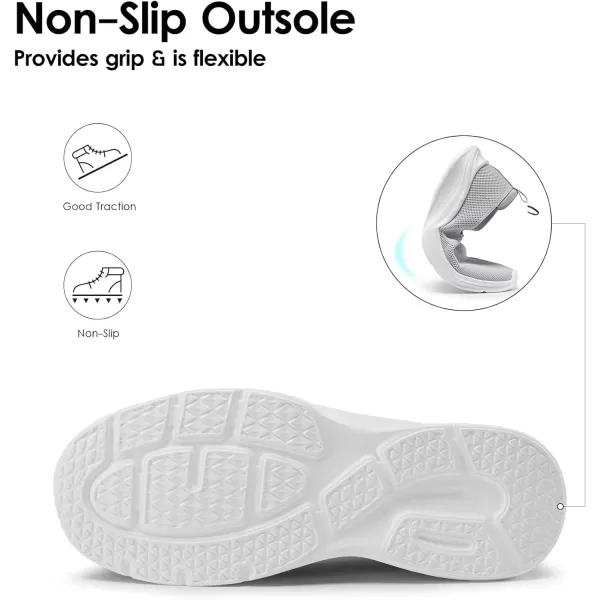 imageDREAM PAIRS Womens Slip on Walking Shoes Lightweight Non Slip Sneakers with Removable Insole  Breathable Knit Mesh Upper  Casual Travel Work Jogging Tennis ShoeLight Grey