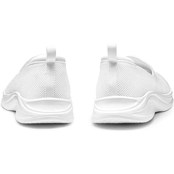 imageDREAM PAIRS Womens Slip on Walking Shoes Lightweight Non Slip Sneakers with Removable Insole  Breathable Knit Mesh Upper  Casual Travel Work Jogging Tennis ShoeWhite