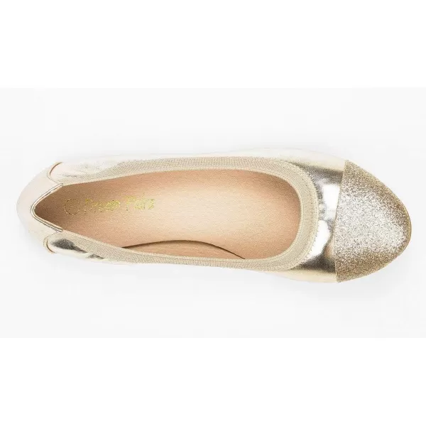 imageDREAM PAIRS Womens SoleFlex Ballerina Walking Flats ShoesGold