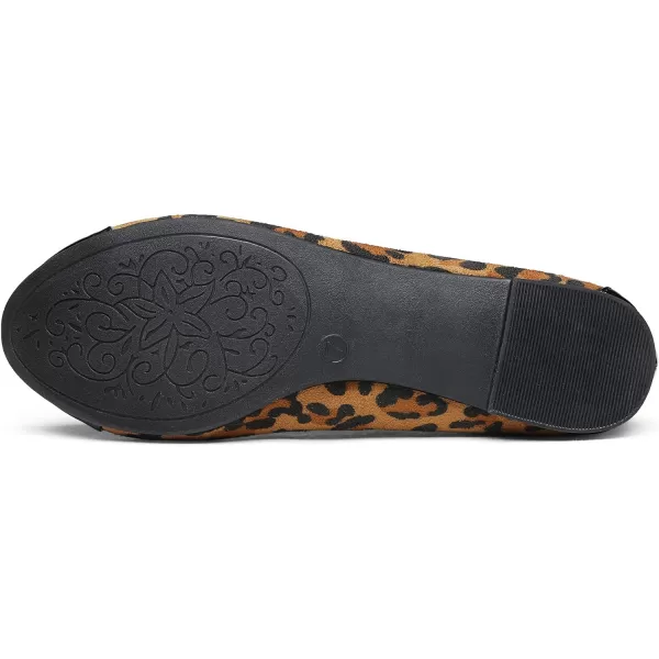 imageDREAM PAIRS Womens SoleFlex Ballerina Walking Flats ShoesLeopard