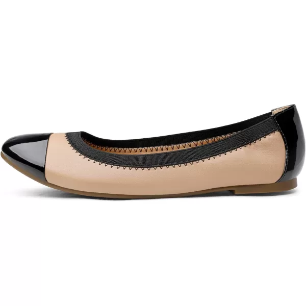 imageDREAM PAIRS Womens SoleFlex Ballerina Walking Flats ShoesNude Black