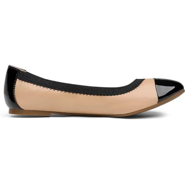 imageDREAM PAIRS Womens SoleFlex Ballerina Walking Flats ShoesNude Black