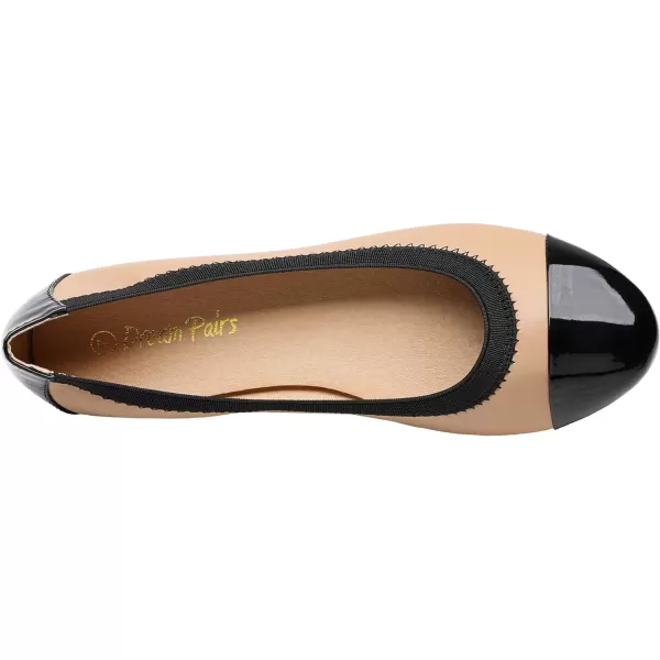 imageDREAM PAIRS Womens SoleFlex Ballerina Walking Flats ShoesNude Black