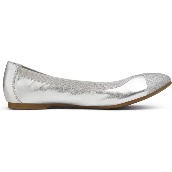 imageDREAM PAIRS Womens SoleFlex Ballerina Walking Flats ShoesSilver