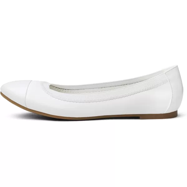 imageDREAM PAIRS Womens SoleFlex Ballerina Walking Flats ShoesWhite