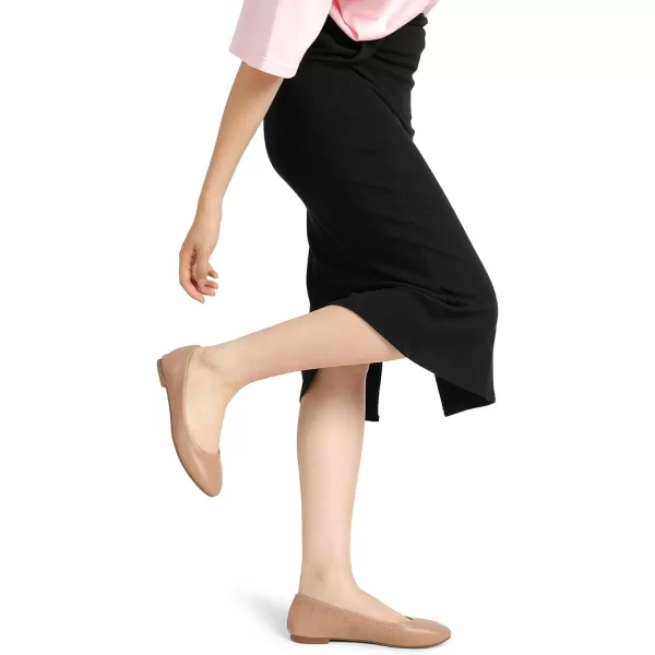 imageDREAM PAIRS Womens SoleHappy Ballerina Walking Flats ShoesNude