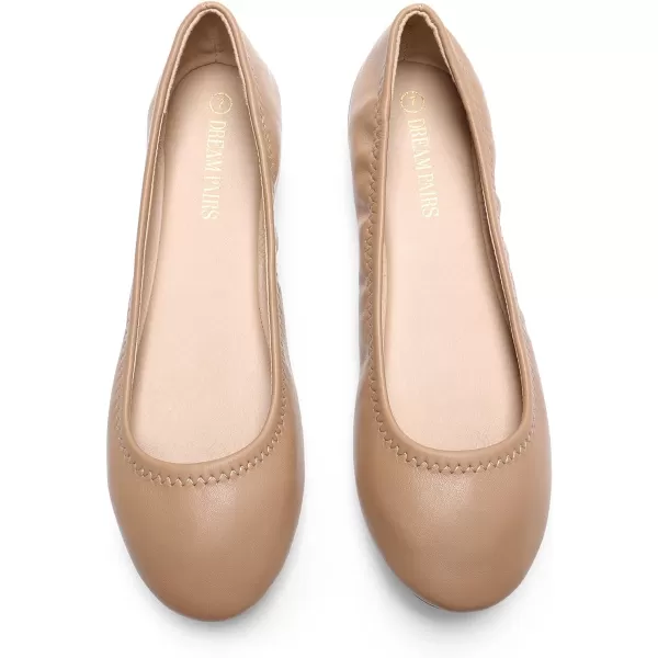 imageDREAM PAIRS Womens SoleHappy Ballerina Walking Flats ShoesNude