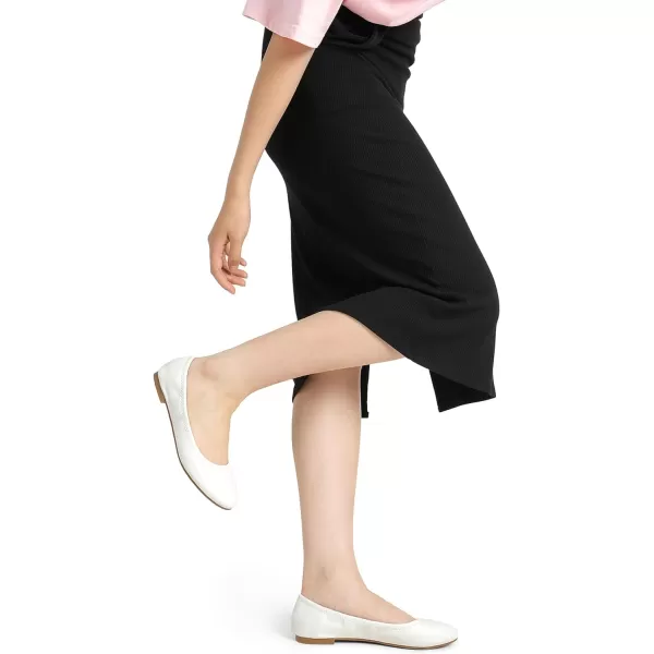 imageDREAM PAIRS Womens SoleHappy Ballerina Walking Flats ShoesWhite
