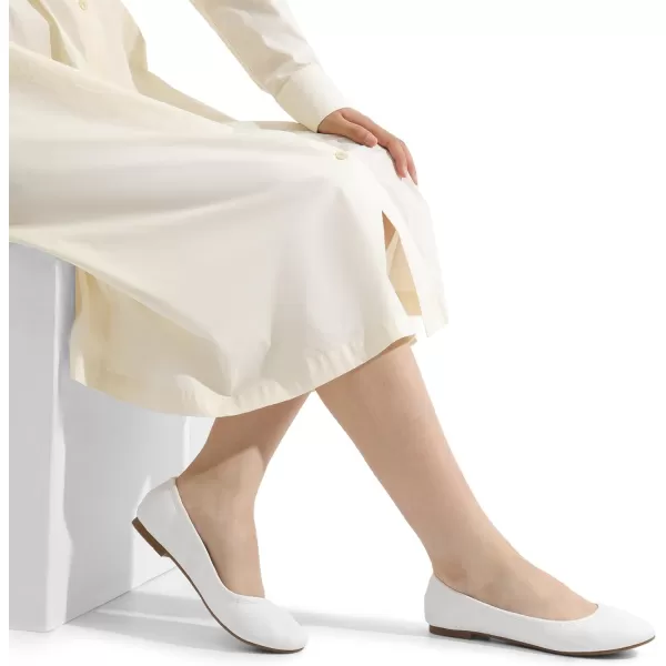 imageDREAM PAIRS Womens SoleHappy Ballerina Walking Flats ShoesWhite