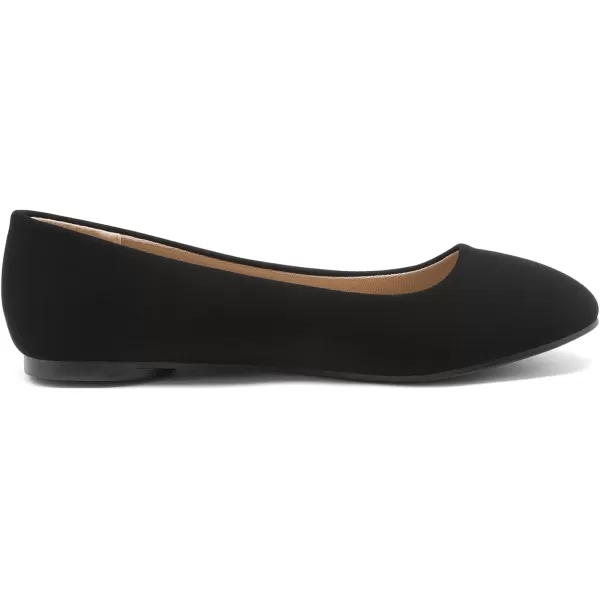 imageDREAM PAIRS Womens SoleSimple Ballerina Walking Flats ShoesBlackNubuck